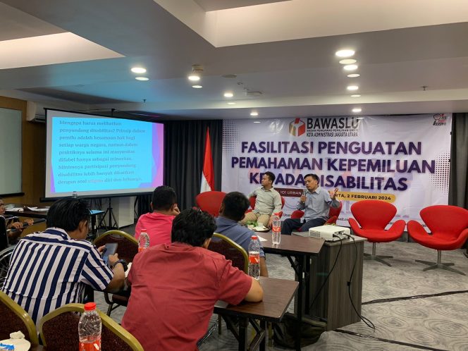 
 CEO Pengawal Demokrasi Nusantara (Pedenus), Sali Imaduddin, menghadiri sekaligus menjadi pemateri atas undangan Bawaslu Kota Administrasi Jakarta Pusat, (2/2). Dok/ist